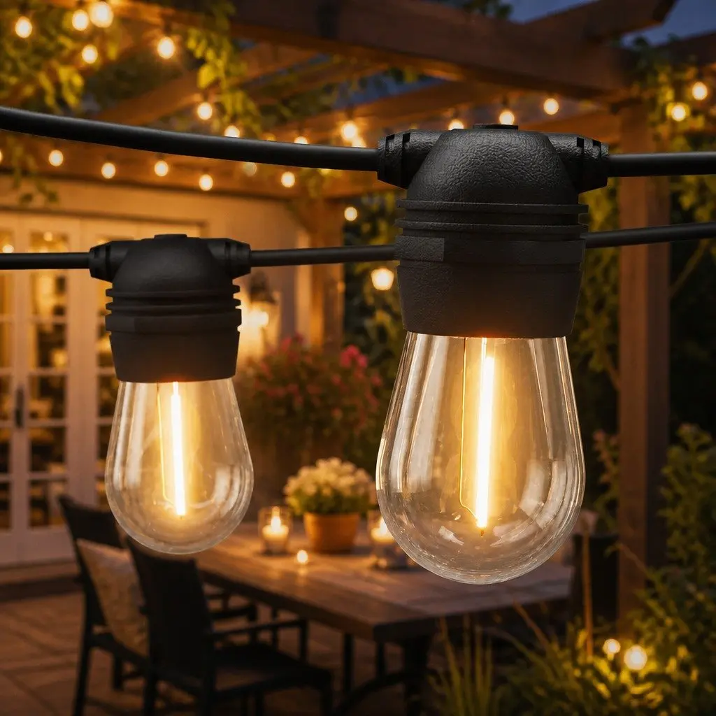 77m Solar Festoon String Lights