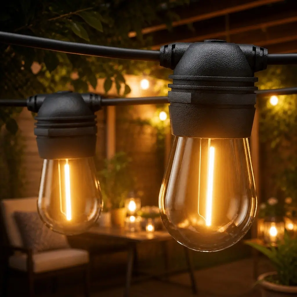 77m Solar Festoon String Lights