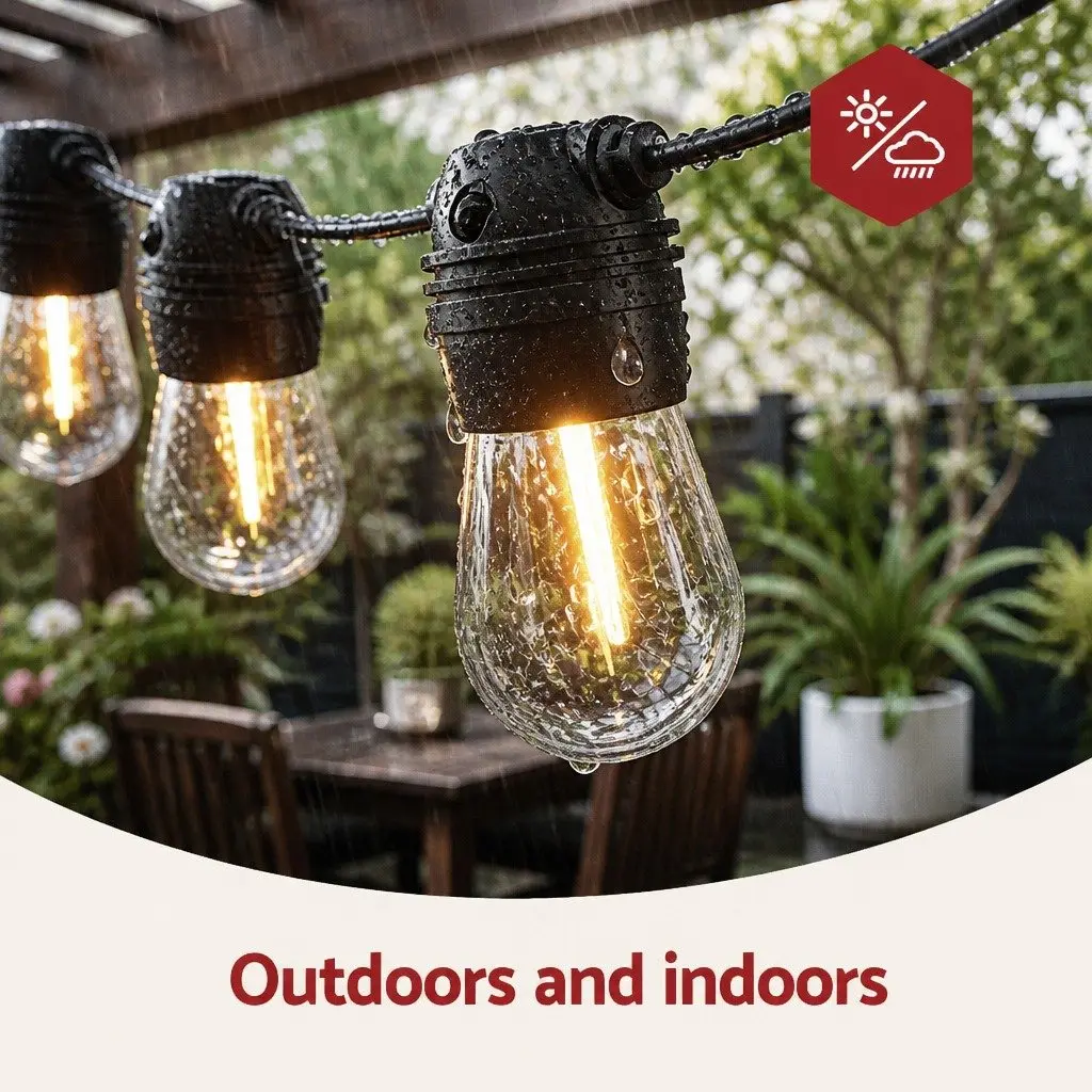 77m Solar Festoon String Lights