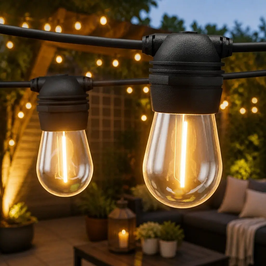 77m Solar Festoon String Lights