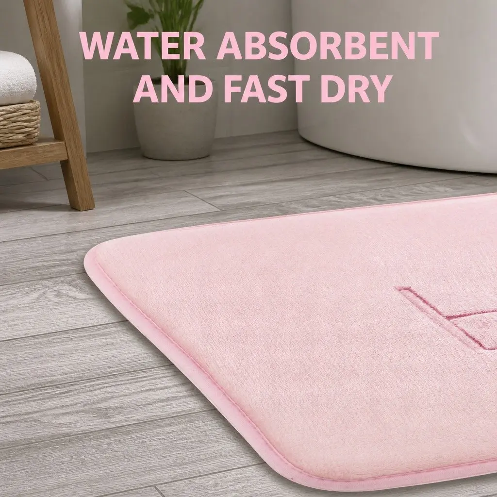 Bath Rug Mat Memory Foam Non-Slip Soft Cushioned Absorbent 60x40cm