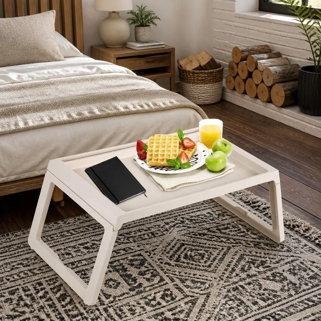 Multifunction Laptop Bed Desk Foldable Portable Table with Storage Drawer 54.5 x 36 x 27 cm