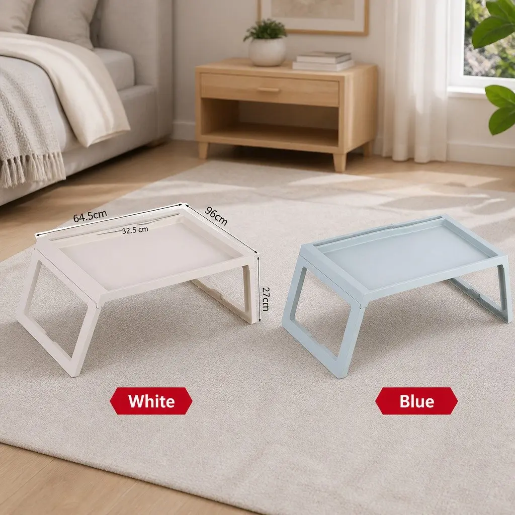 Multifunction Laptop Bed Desk Foldable Portable Table with Storage Drawer 54.5 x 36 x 27 cm
