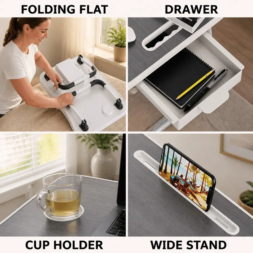 Laptop Desk Foldable Portable Table 60 x 40 cm
