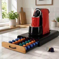 Coffee Pods Holder Storage Drawer Organiser 60 Capacity Kitchen Home