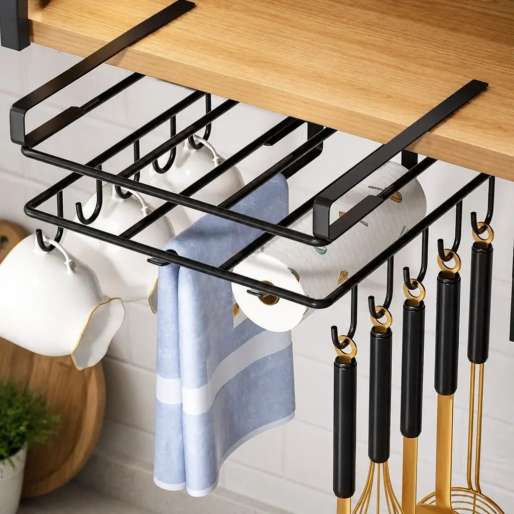 Under Cabinet Organizer Multifunctional Cutting Board Holder Stainless Steel