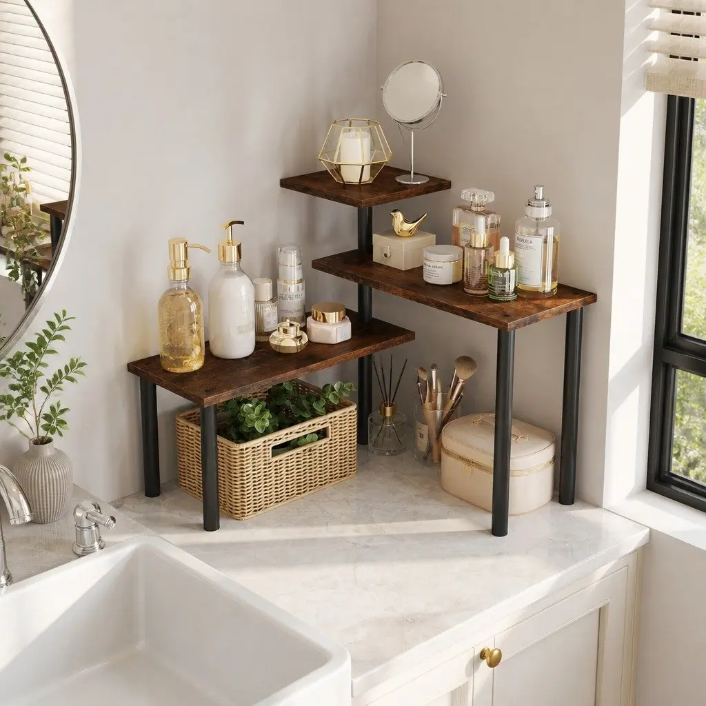 3-Tier Corner Shelf for Easy Organization