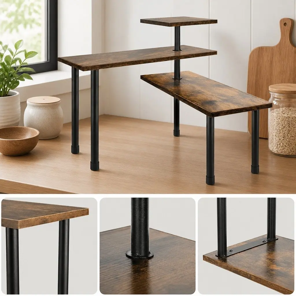 3-Tier Corner Shelf for Easy Organization