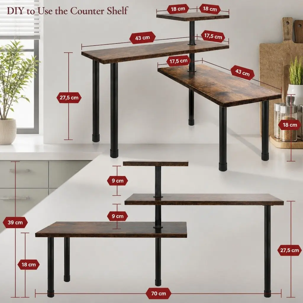 3-Tier Corner Shelf for Easy Organization