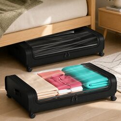 Under Bed Rolling Storage Container XXL 50L Capacity Wheels Locking Dustproof
