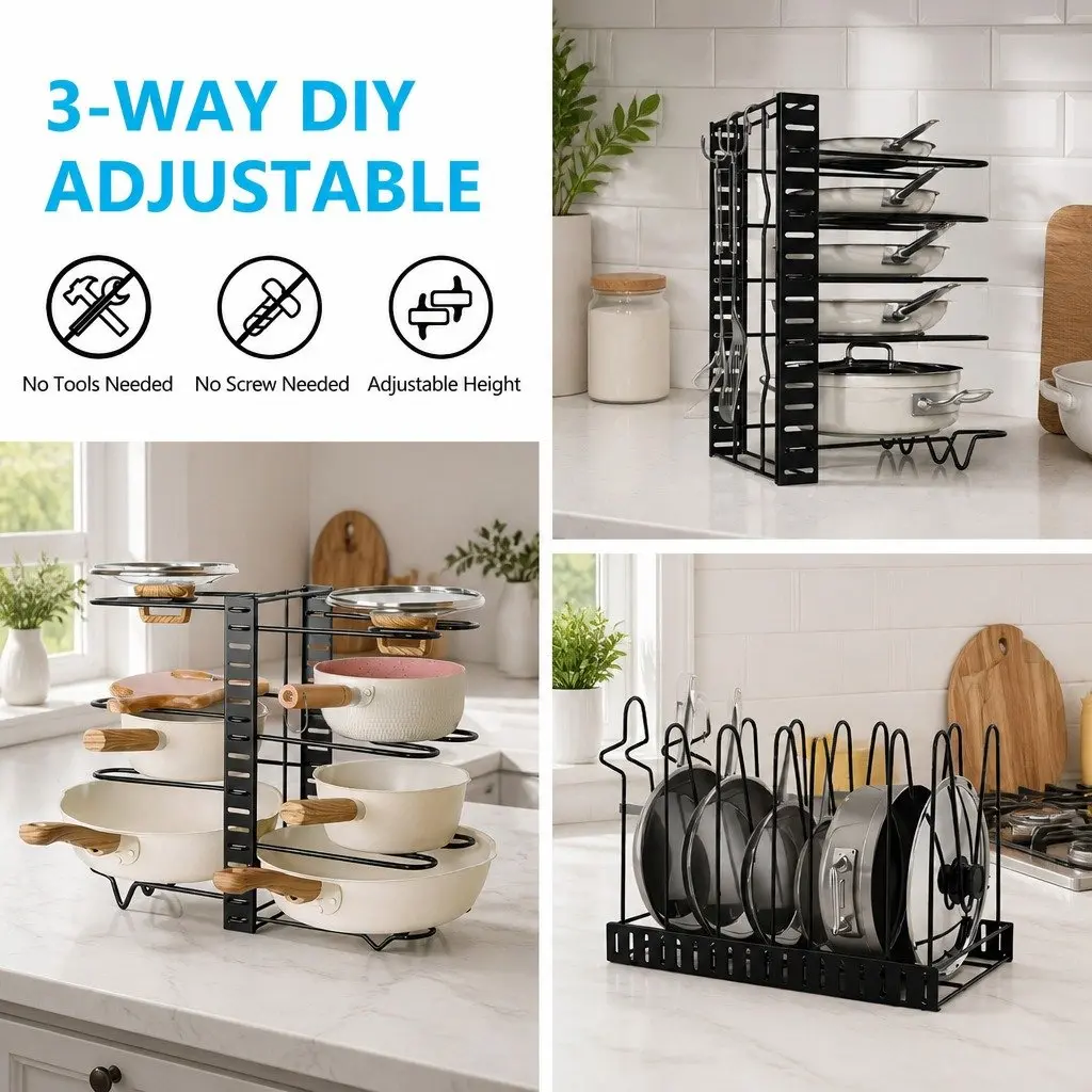 8-Tier Pan Organizer for Cookware