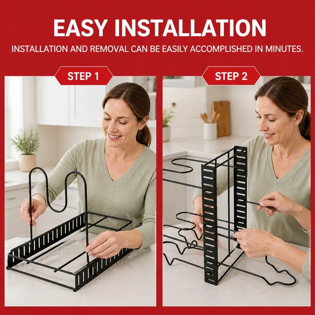 8-Tier Pan Organizer for Cookware