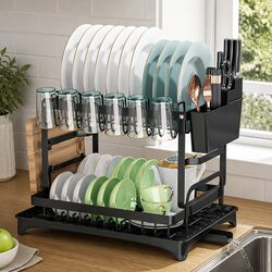 Your 2-Tier Dish Drying Rack: Organized Kitchen Awaits