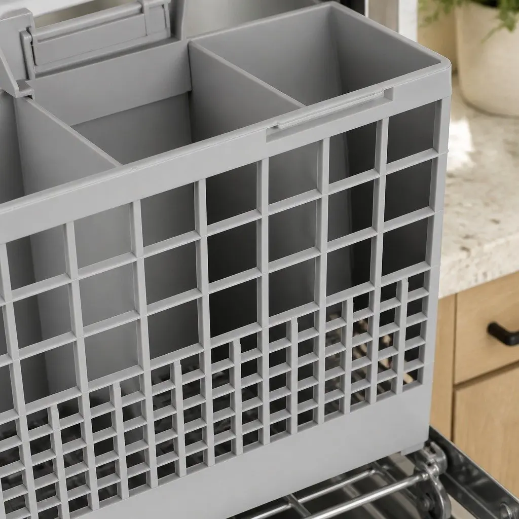 Dishwasher Cutlery Basket Universal Replacement 8 Slot with Handle and Lid