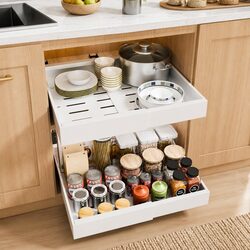 Pull Out Cabinet Organizer 2 Pack Expandable Slide Out Shelves Kitchen Storage
