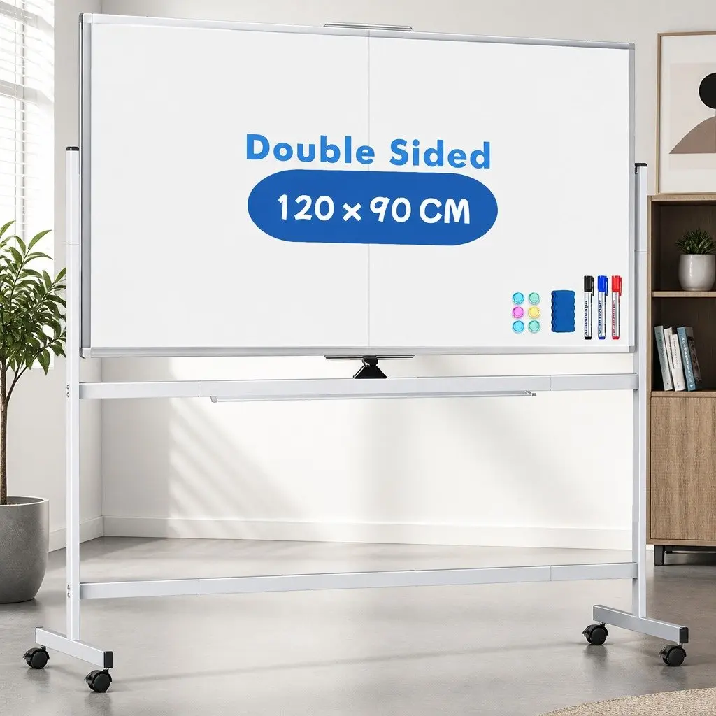 Magnetic Whiteboard 120x90cm with Mobility