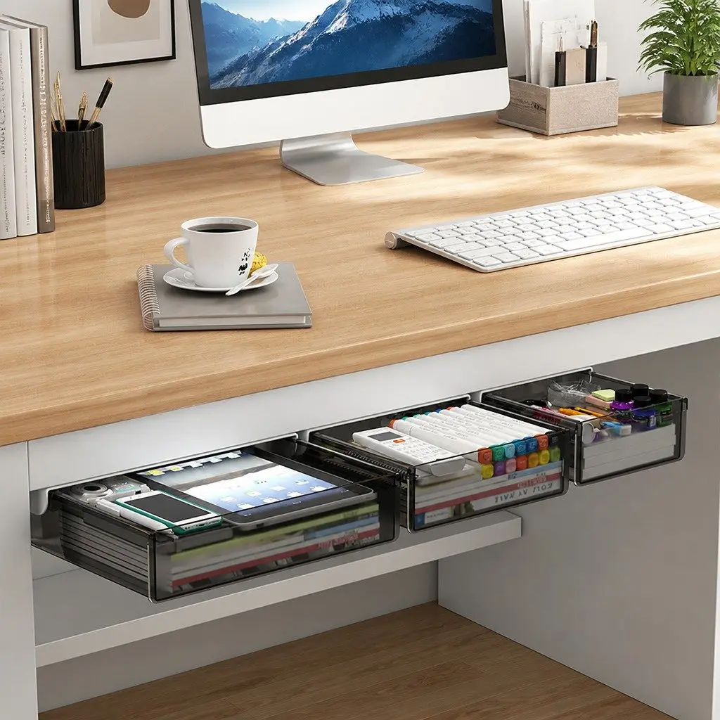 Under Desk Storage Drawers 3-Pack