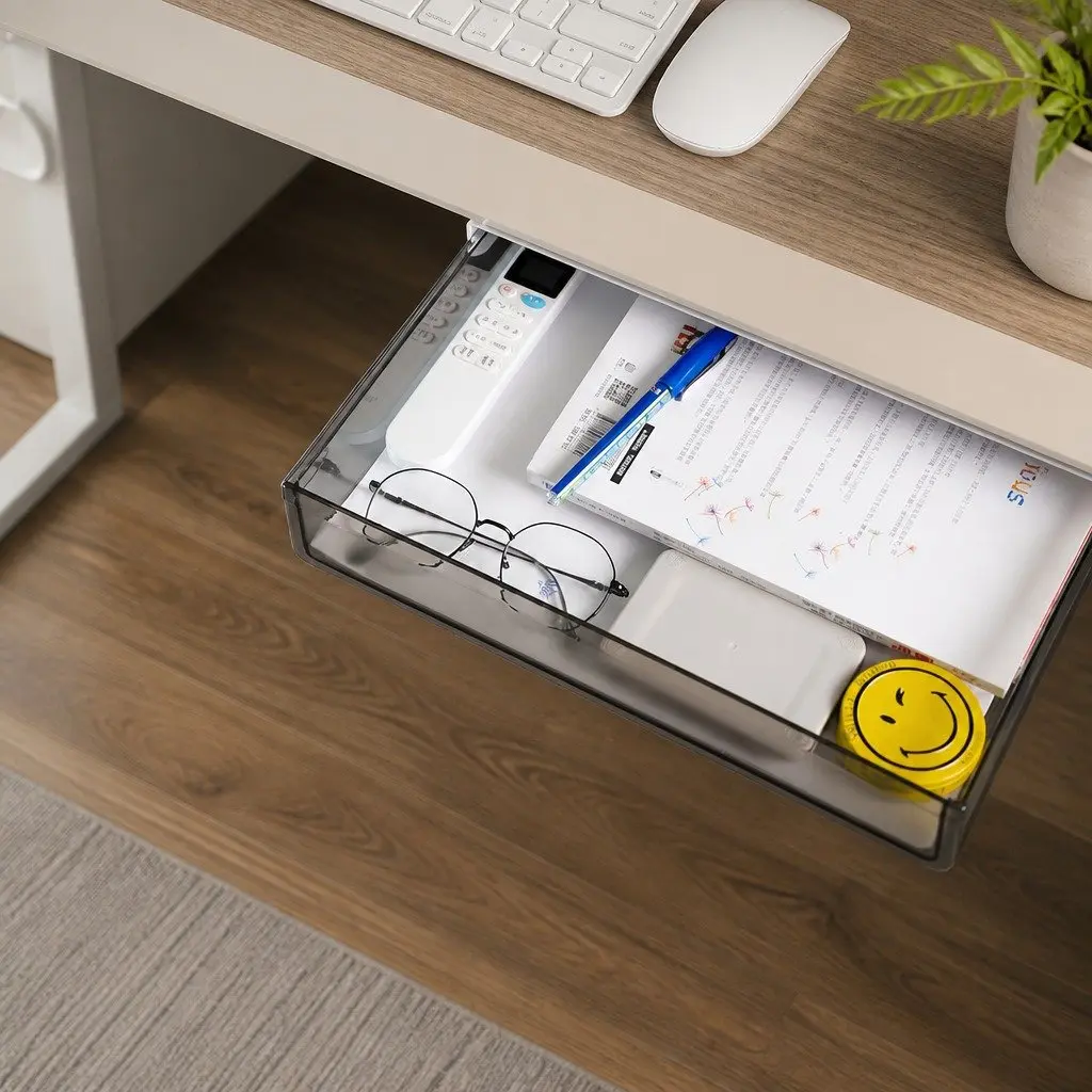 Under Desk Storage Drawers Hidden Pull-Out Organizer 3-Pack