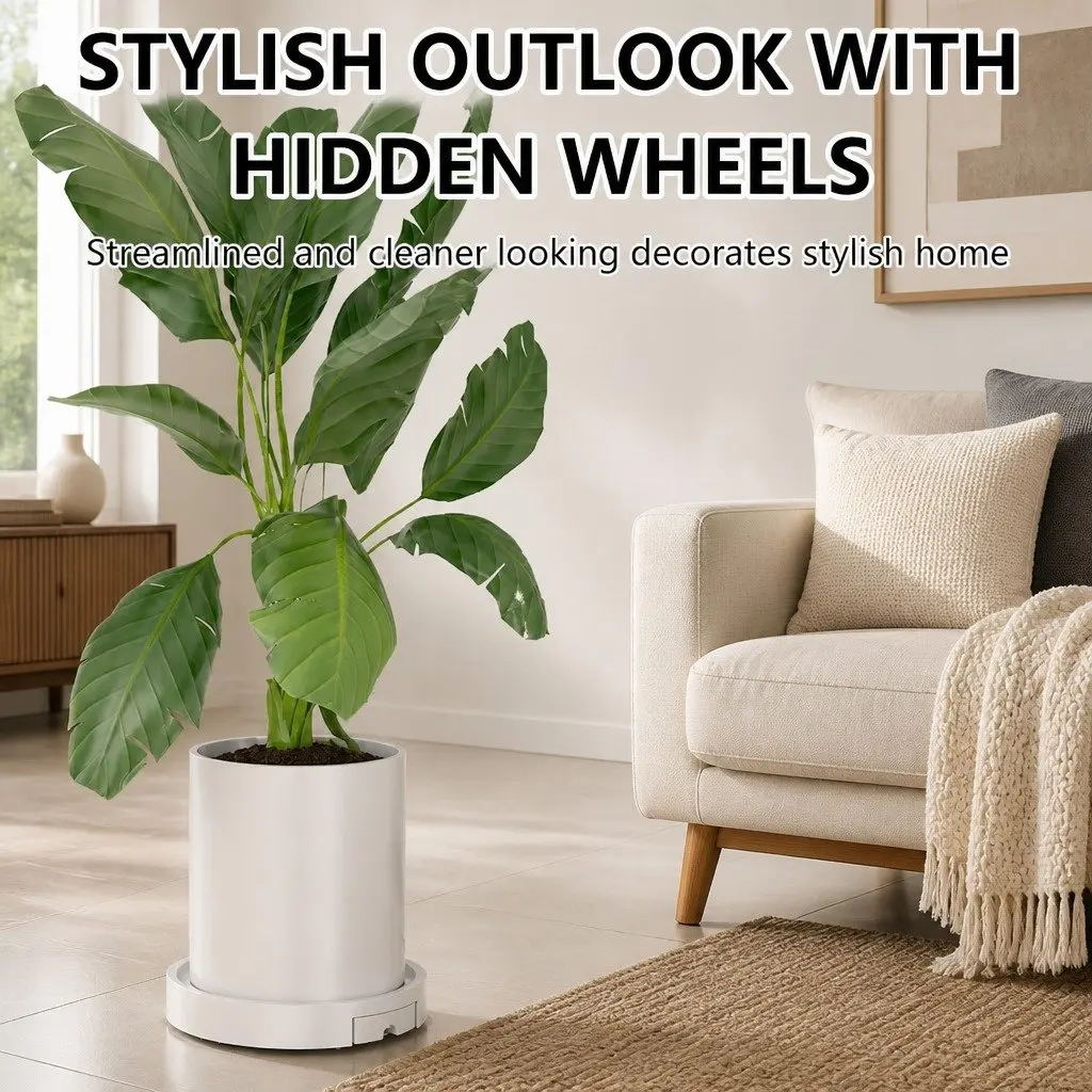 Rolling Plant Stand with 360° Swivel Wheels 26cm