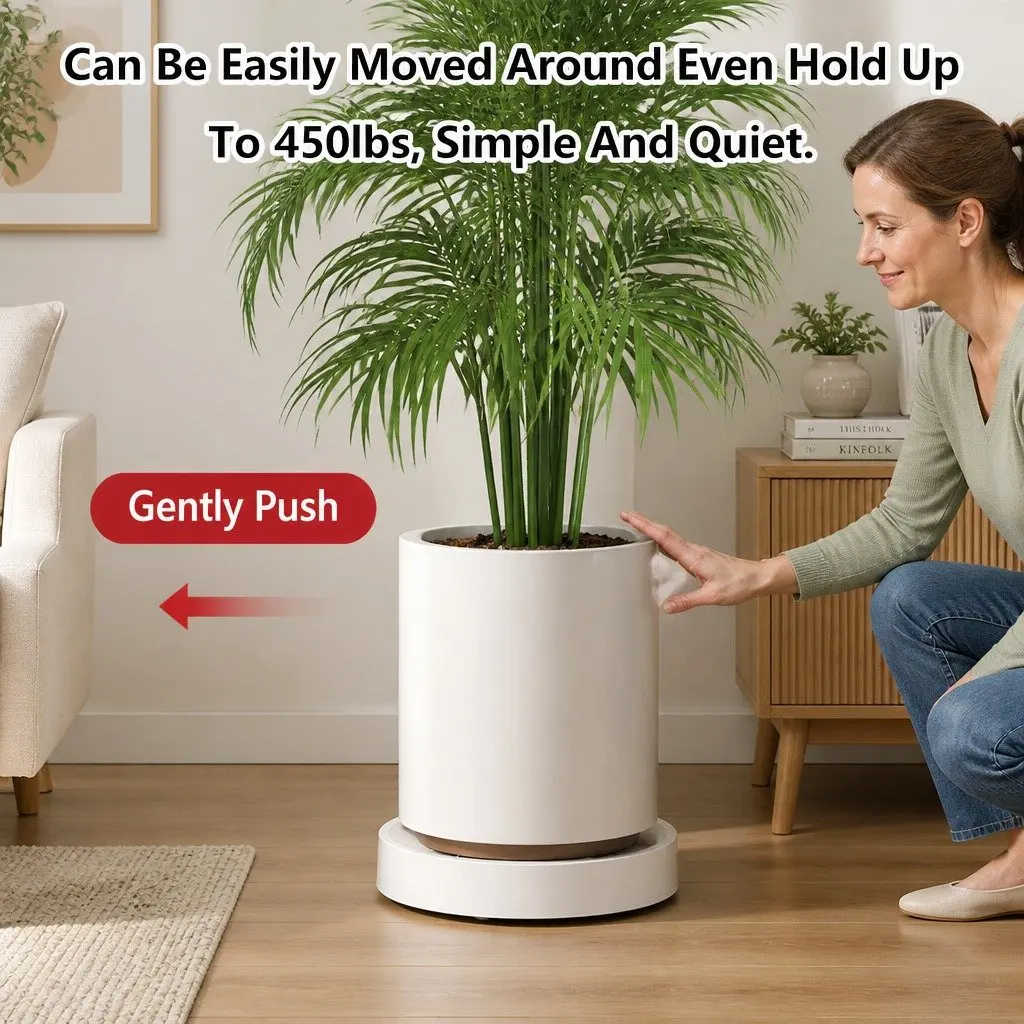Rolling Plant Stand with 360° Swivel Wheels 26cm