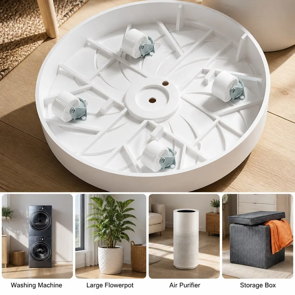 Rolling Plant Stand with 360° Swivel Wheels 26cm