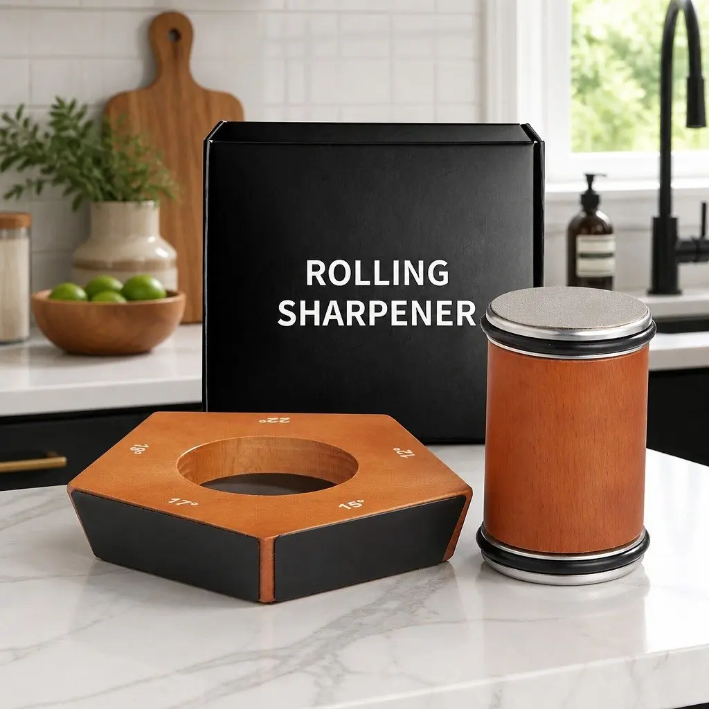 Rolling Knife Sharpener Kit 5 Magnetic Angles 12-22° Chef Home Kitchen Precision