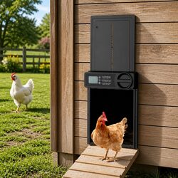 Automatic Chicken Coop Door Opener with LCD Timer Control Anti-Pinch Safety