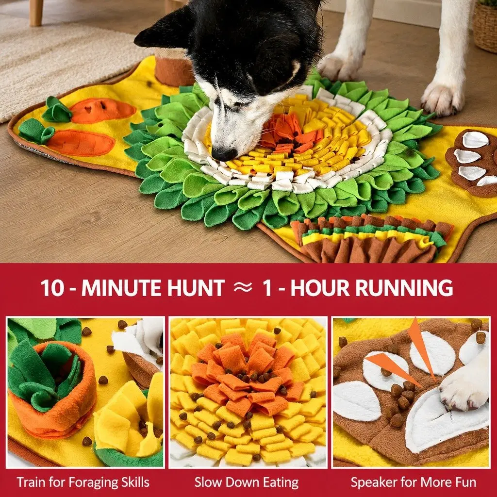 Snuffle Feeding Mat Toy for Dogs Interactive Foraging Mental Enrichment 50 x 75 cm