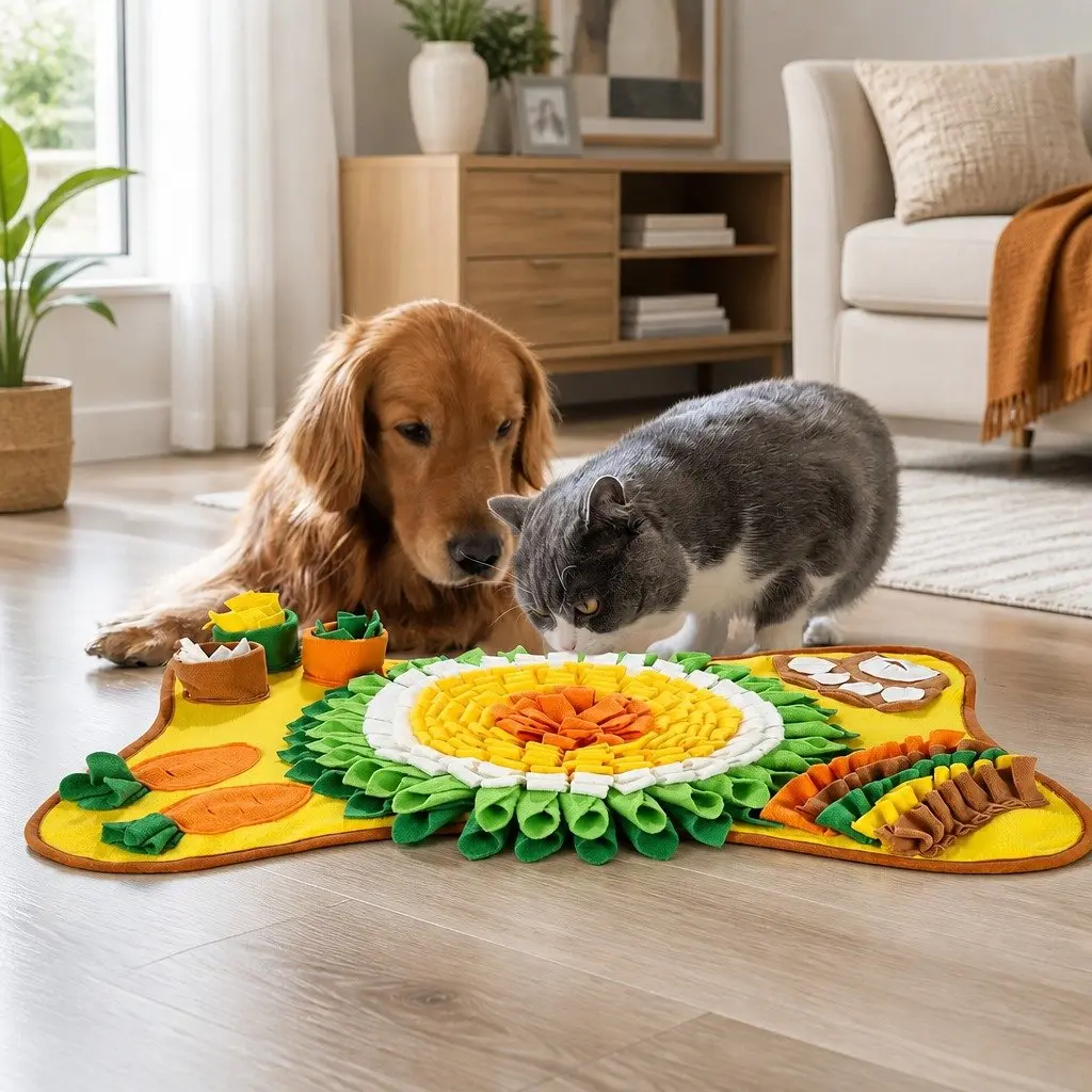 Snuffle Feeding Mat Toy for Dogs Interactive Foraging Mental Enrichment 50 x 75 cm