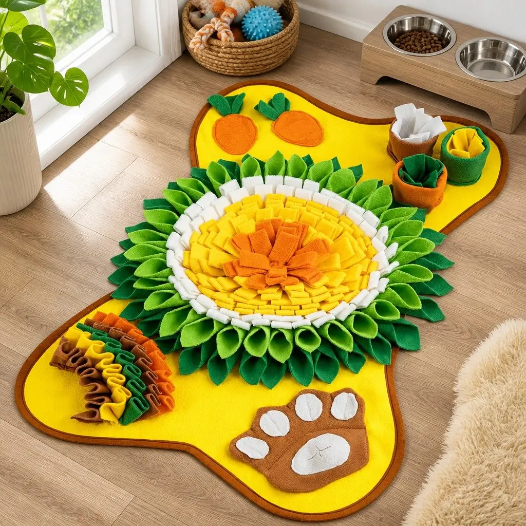 Snuffle Feeding Mat Toy for Dogs Interactive Foraging Mental Enrichment 50 x 75 cm