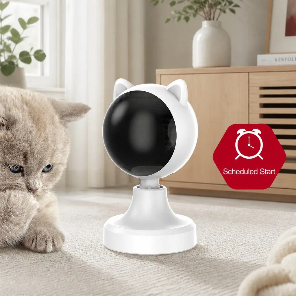 Cat Interactive Laser Toy USB Rechargeable Adjustable Angle 2 Speed Modes