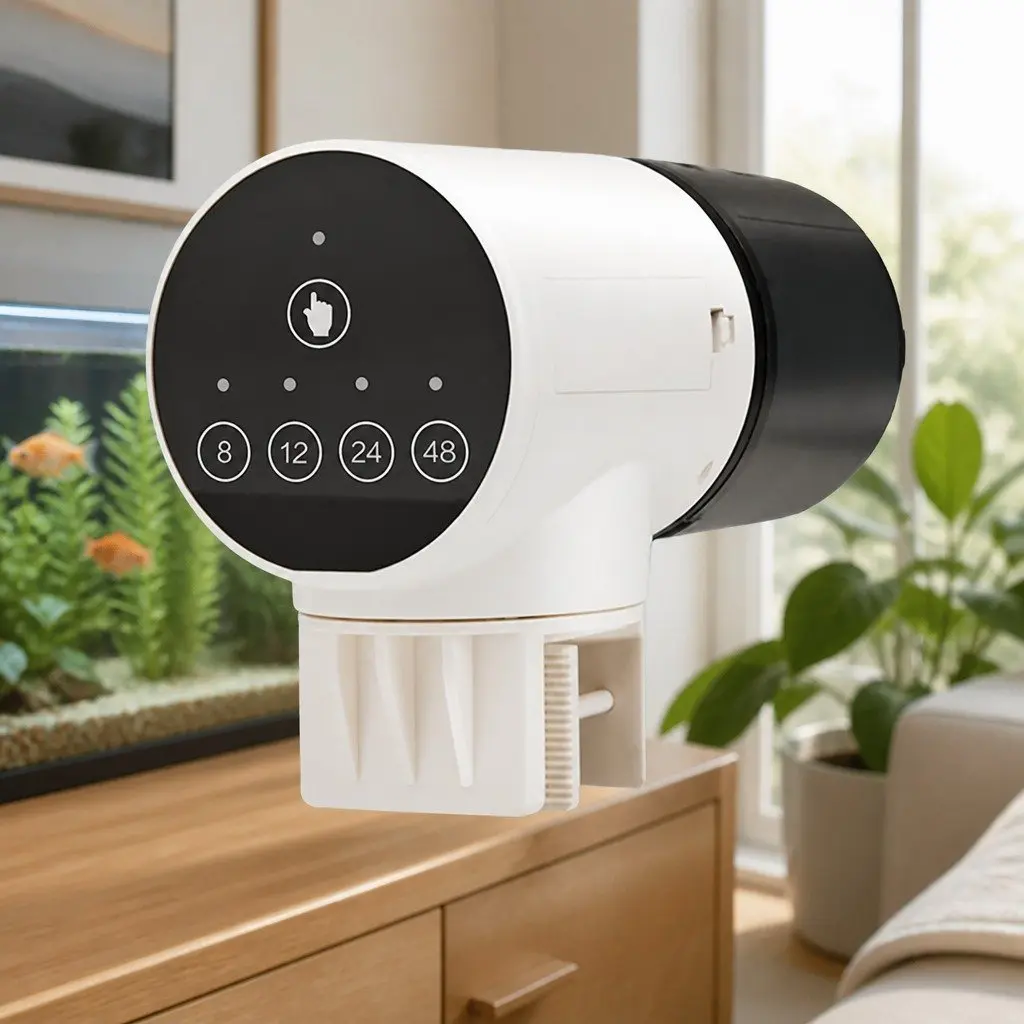 Aquarium Tank Automatic Feeder Rechargeable Moistureproof 11x6x15cm