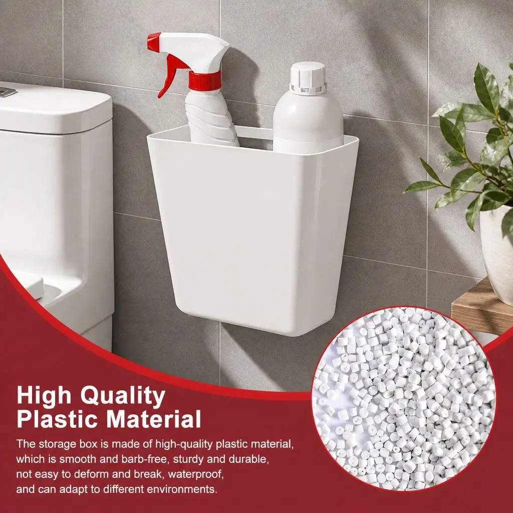 Self-Adhesive Wall Storage Box Set Compact 4-Pack 15 x 11 x 6 cm