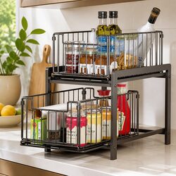 2 Tier Sliding Drawer Organizer for Your Home
