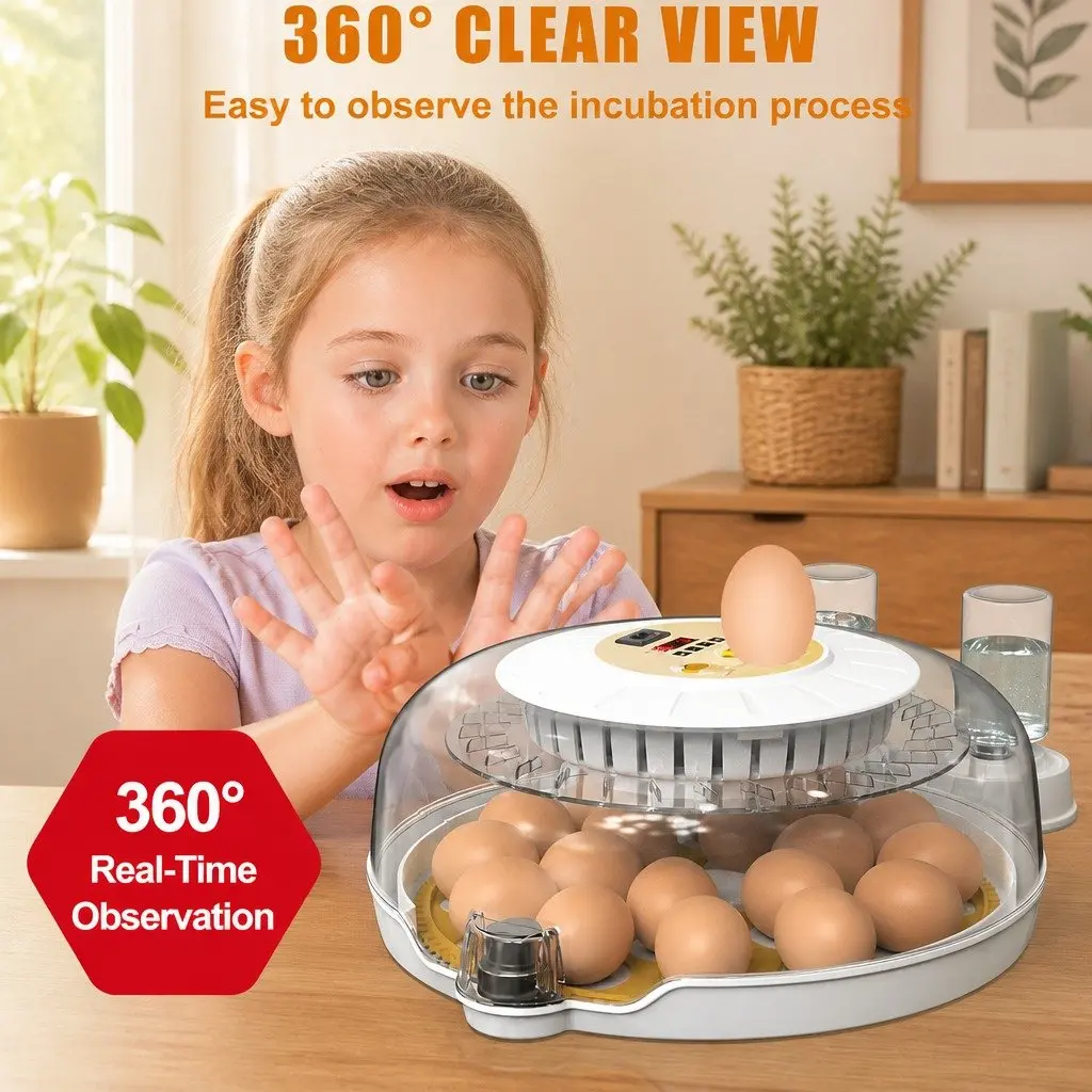 18 Egg Incubator Automatic Turning LED Display Temperature Humidity Control