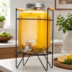 Simple and Elegant 5L Glass Beverage Dispenser