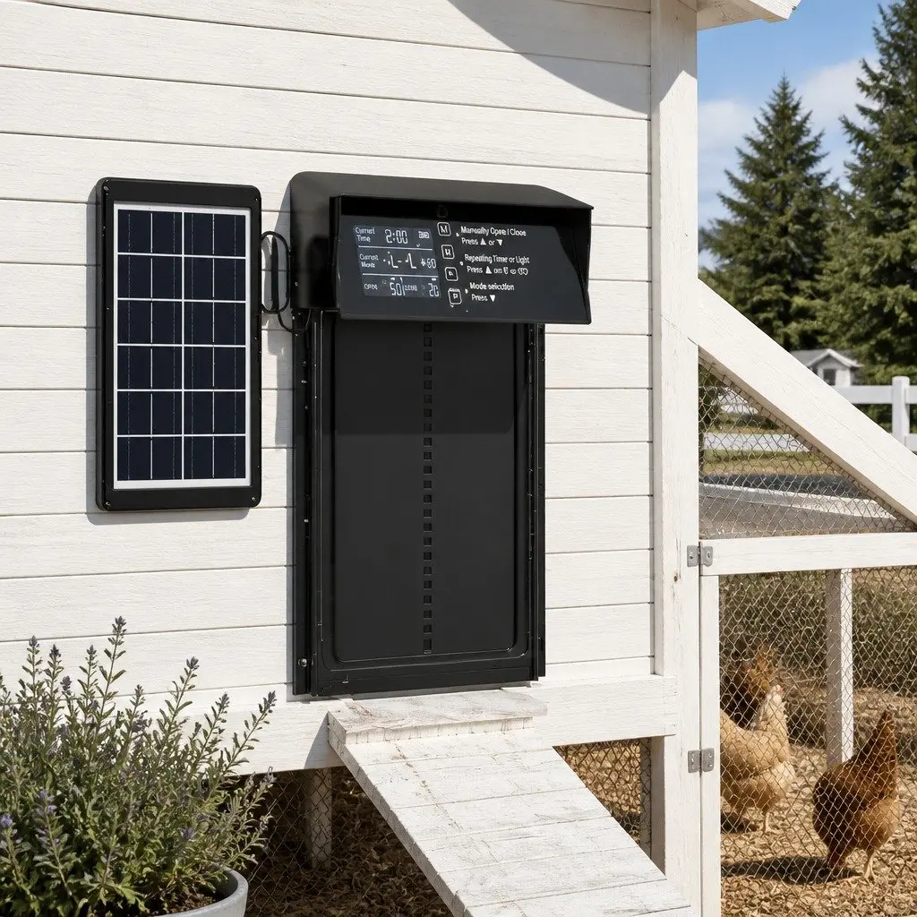 Automatic Chicken Coop Door Solar Powered 33 x 4 x 25 cm