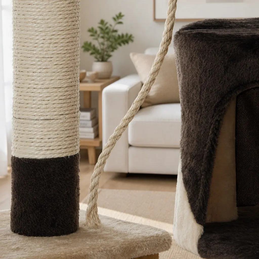 Cat Tree Multi-Level 140cm Plush Perch Sisal Scratching Posts Condo