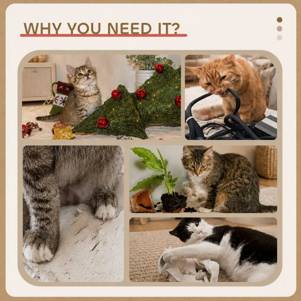 Cat Tree Tower Multi-Level 180cm Indoor Cats Plush Perches Sisal Posts Condos