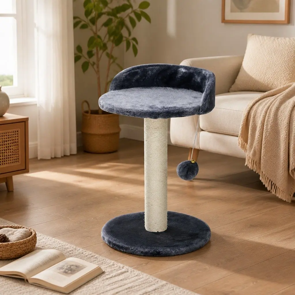 Cat Tree Tower Indoor Cats Plush Perch Sisal Scratching Post Hanging Toy Kittens