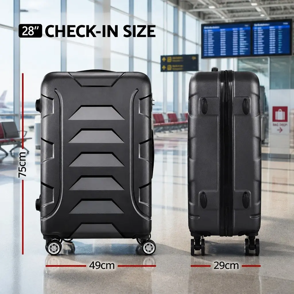 28 Inch Hard Shell Luggage Spinner Wheels Carry On Travel Suitcase