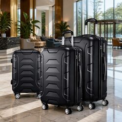 3-Piece Hard Shell Luggage Set 20 24 28 Inch Spinner Wheels TSA Lock Travel