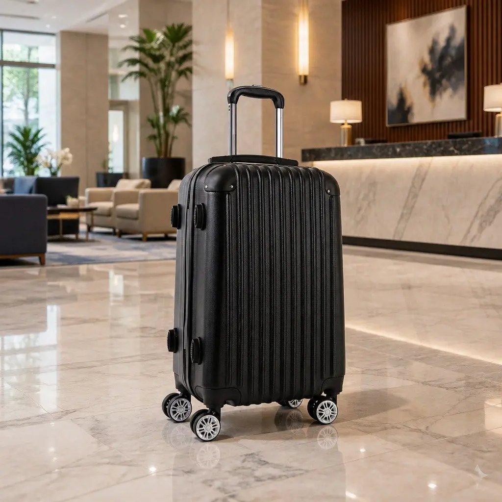 28 Inch Hard Shell Luggage Black Carry On Suitcase Spinner Wheels