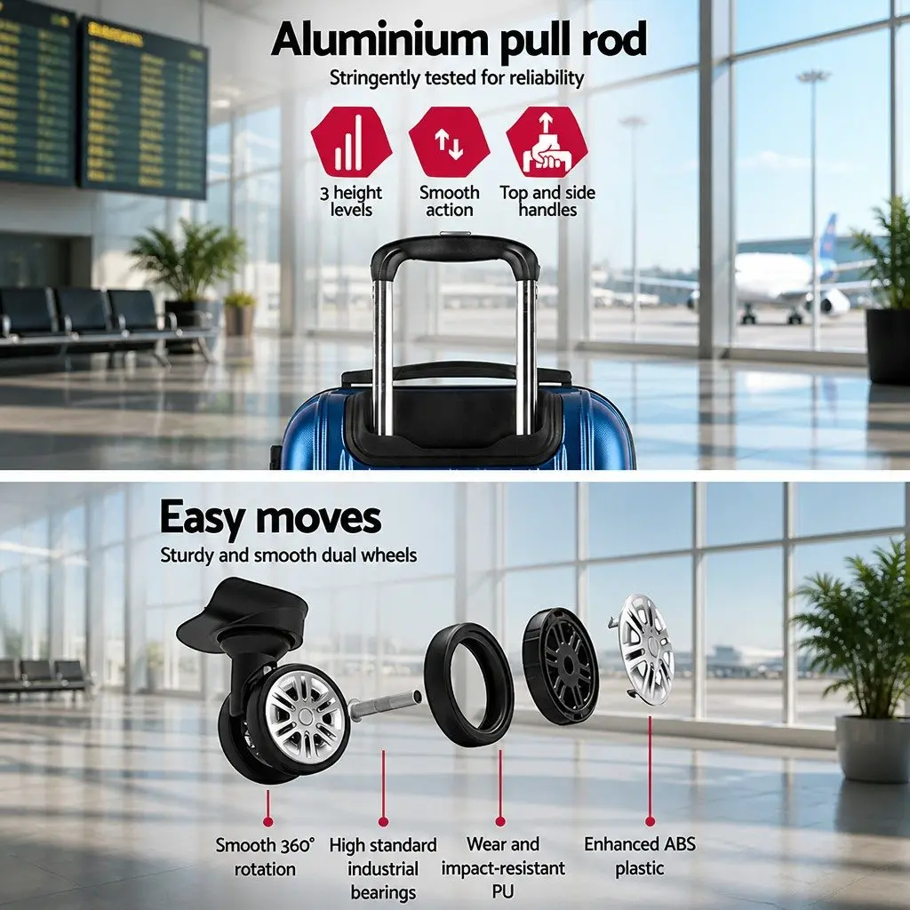 28 Inch Luggage Hard Shell Suitcase TSA Lock Spinner Wheels Carry On Travel