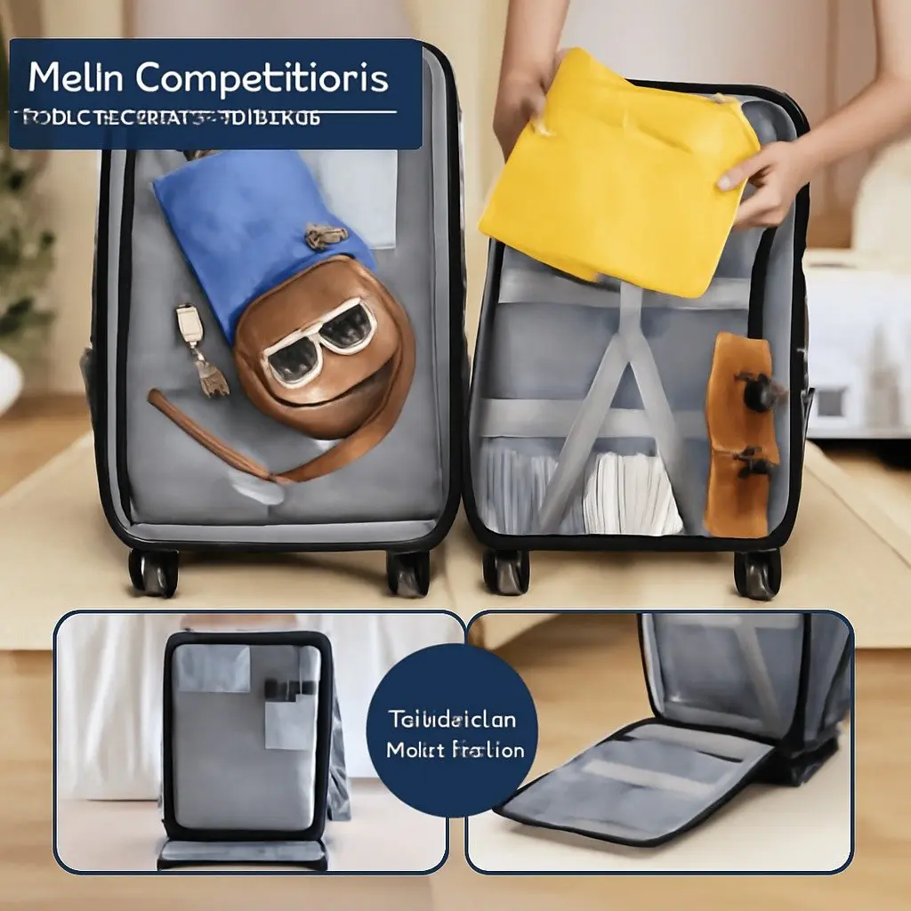 20" Carry On Luggage Suitcase Front Pocket TSA Dual Locks Spinner Wheels Navy