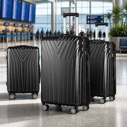 3 Piece Hard Shell Luggage Set 20 24 28 Inch Suitcase TSA Lock Trolley Travel