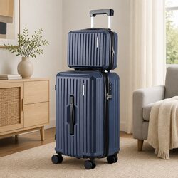 Explore with Ease: 2-Piece Hard Shell Luggage Set - Navy