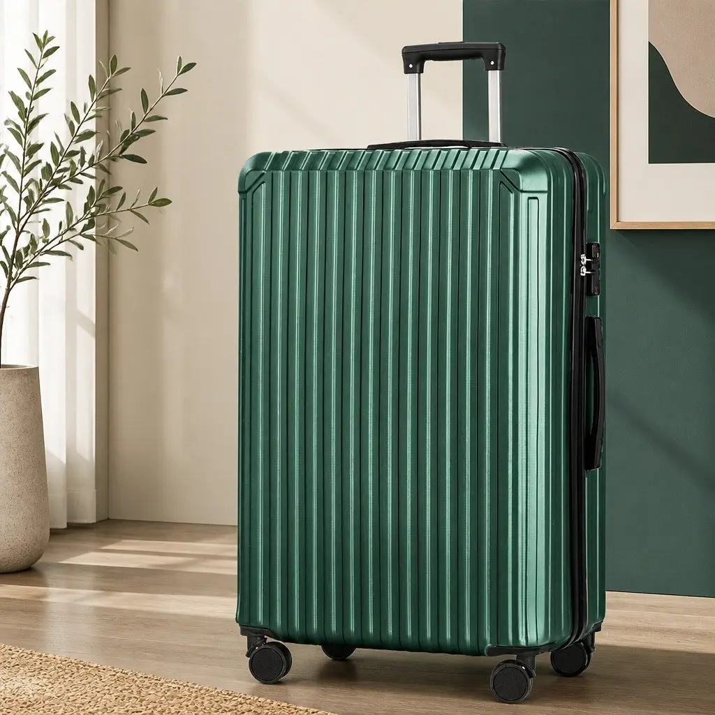 28'' Hard Shell Luggage Suitcase TSA Carry On Travel Case Spinner Wheels Green