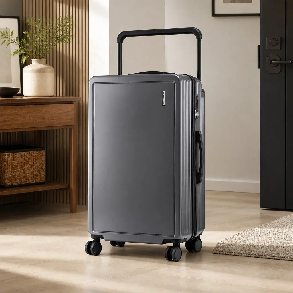 28" Suitcase Wide Handle Luggage Hard Case Travel TSA Lock Anthracite Grey