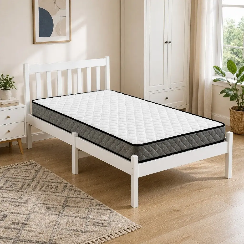 Single Bed Frame and Mattress Set